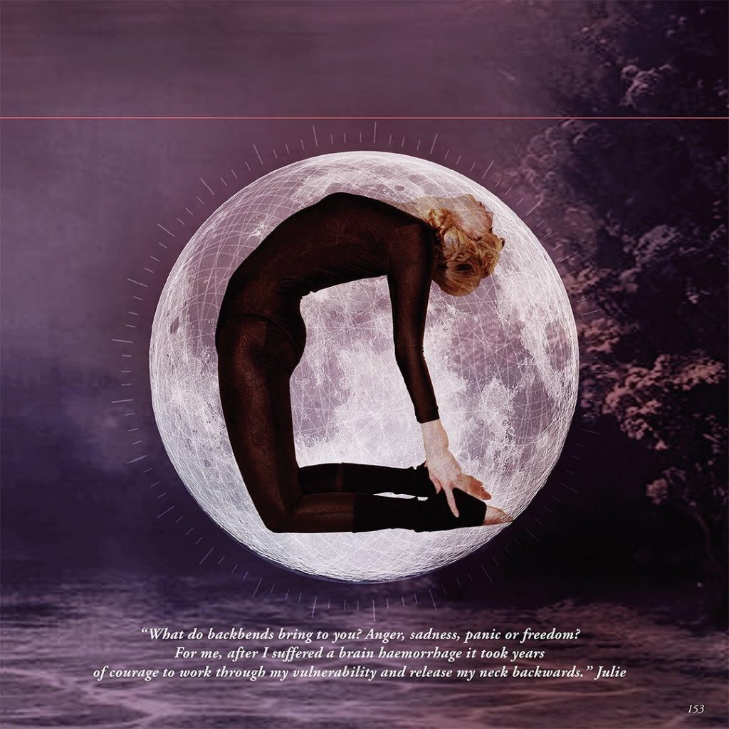 julie yoga pose camel-inbetween-book